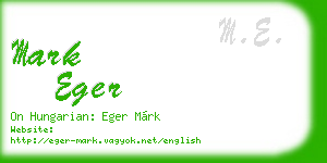 mark eger business card